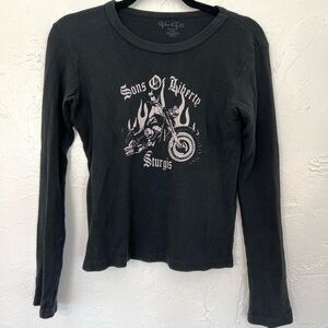 Brandy Melville Sons of Liberty Sturgis Motorcycle Thermal Long Sleeve T-Shirt